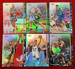 1998-99 Topps Finest No-Protector & Refractor Nash Iverson Malone Stockton