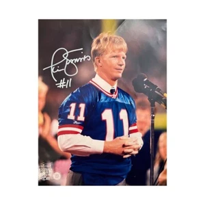 Foto 8x10 de retiro de camiseta firmada de Phil Simms de los New York Giants de la NFL - Imagen 1 de 2