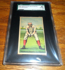 1887 N284 Buchner Gold Coin BASEBALL TUG ARUNDEL Indianapolis SGC 80 6  EX MINT