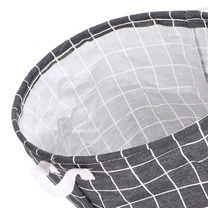 Dirty Clothes Basket Washable Black Plaid Large Capacity Storage WPD - Picture 1 of 22