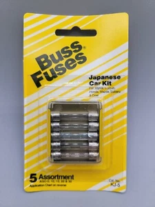 5 Pack Cooper Bussmann Fuses KJ-5 Japanese Car Kit Fuse Assortment - Picture 1 of 2