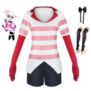 HAZBIN HOTEL Angel Dust Cosplay Costume Full Set Halloween Cloth Festival Gift - Picture 1 of 14