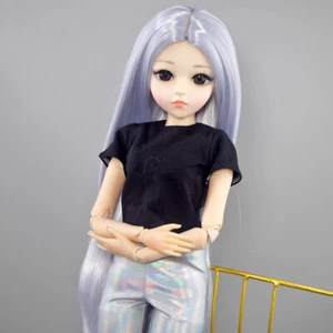 1/3 BJD Puppe Spielzeug 24 Zoll Höhe Modepuppe mit T-Shirt Hose Schuhe lange Perücken - Bild 1 von 18