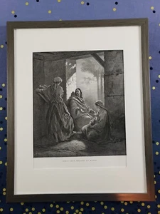 Gustave Doré Engraving Art | Ultra Rare 1st Ed. 1866 | Jesus With Mary & Martha - Picture 1 of 12