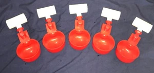 🐥5 Chicken Auto Fill Watering Cups & Tees Poultry Drinker Waterer Duck Quail 🐔 - Picture 1 of 6