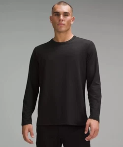 LULULEMON MENS FUNDAMENTAL LONG SLEEVE SHIRT, BLACK, NWT, XS - Picture 1 of 3