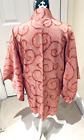 UNUSED Japanese Mid Pink Silk 'Arabesque' FULL SHIBORI Kimono Haori Jacket MED