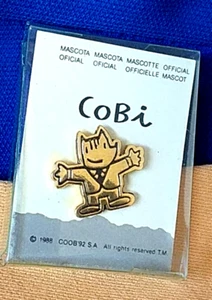 PIN COLECCION COBI BARCELONA 92 BIENVENIDA DORADO EN FUNDA ORIGINAL NUEVO - Imagen 1 de 2