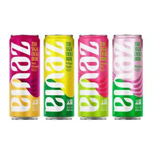 Zevia Zero Sugar Energy Drink, Fruity Fuel Variety Pack, 12 Oz Cans (12-Pack) – - Picture 1 of 12