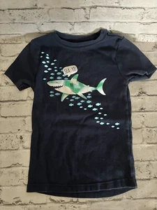 Wonder Nation Navy Blue Shark Pajama Boys Top Size 5T - Picture 1 of 3