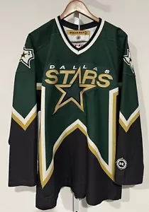 Camiseta De Colección Dallas Stars Hockey Oficial Koho Negra Verde Dorada Grande en Blanco - Imagen 1 de 14