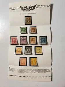 U.S. Postage Stamps 1932 George Washington Bicentennial Complete Collection - Picture 1 of 8