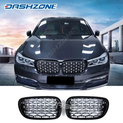 Front Bumper Grill Diamond Galaxy Grille Fit 2016-2019 BMW G11 G12 7-Series Foto 1 de 2