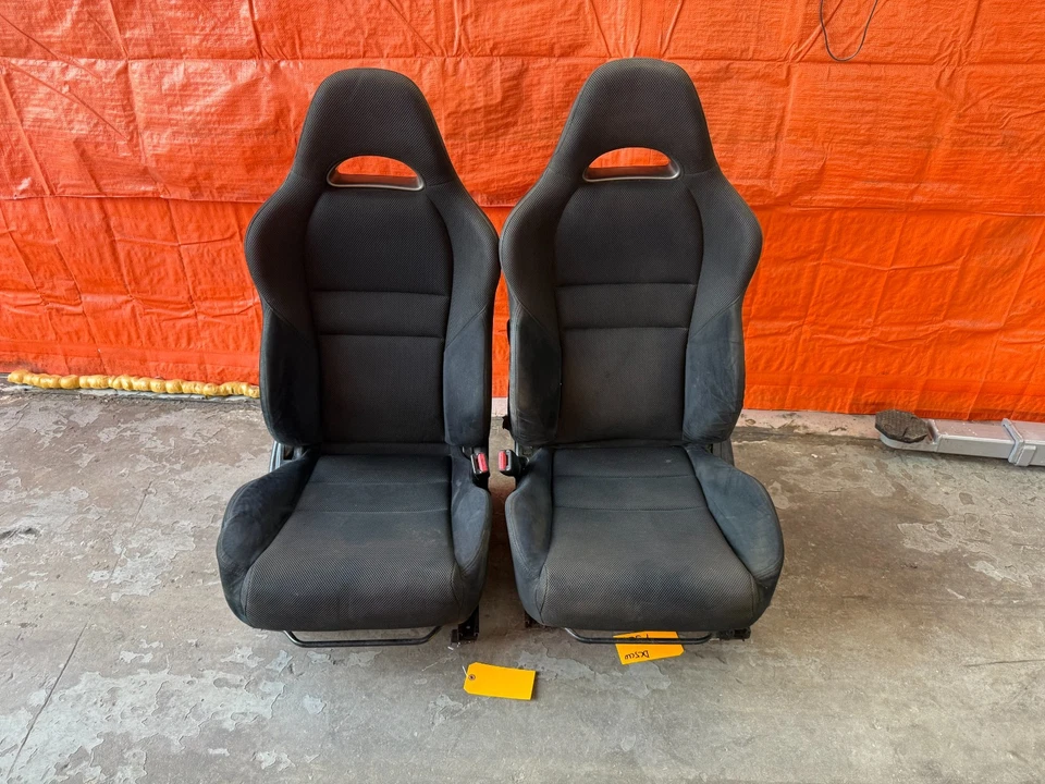 02-06 ACURA RSX - BLACK SUEDE FRONT CLOTH SEATS - LEFT AND RIGHT OEM FACOTRY OE - Image 1 of 4