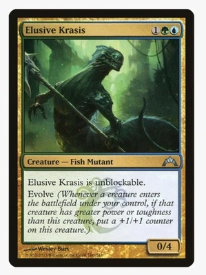 Elusive Krasis | MTG GTC | EDH Commander Unblockable Evolve Counters | LP - Image 1 of 3