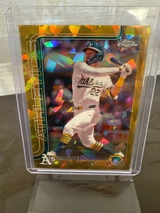 Zafiro cromado Topps 2025 - Miguel Andújar - Zafiro dorado #44/50 - Oakland A's - Imagen 1 de 4