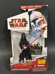 2009 STAR WARS THE CLONE WARS DARTH SIDIOUS 3 3/4" FIGUR CW45 SAUBER NEU - Bild 1 von 6