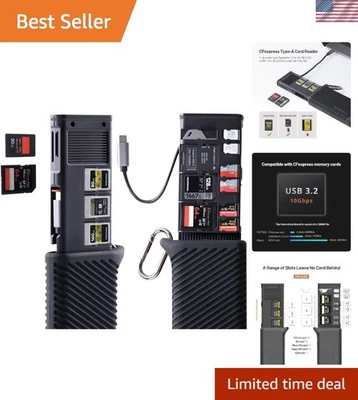 Multi-Card USB 3.2 Reader for CFexpress A/B & SD/Micro SD - Efficient & Compact - Image 1 of 4