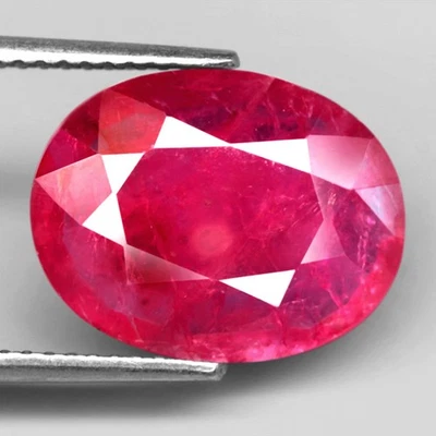 4.07Ct. Natural Gemstone Ruby Pinkish Red Oval Normal Heated Tanzania Ravishing - Image 1 of 4