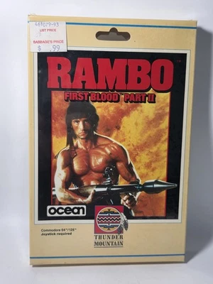 Vtg NEW SEALED Rambo First Blood Part II Commodore 64/128  - Image 1 of 4