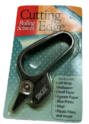Singer Cutting Edge Rolling Scissors Vintage New In Original Package - Image 1 of 4