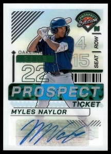 Boleto automático Panini Prospect Edition Myles Naylor Prospect 2024 #99 Oakland - Imagen 1 de 2