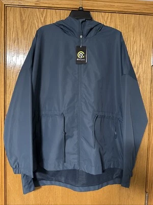 Champion C9 蓝色连帽风衣拉链轻便夹克。 XL 码 — 第 1/4 张图片