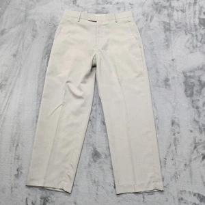Kenneth Cole Reaction Pants Mens 30X30 Beige Khaki Flat Front Straight Leg - Picture 1 of 12