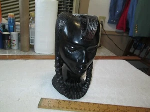 Un grande bellissimo busto femminile in ebano - 5" x 9" x 6 1/2" - Ottime condizioni - Foto 1 di 18