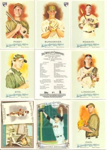 2010 Topps A&G Allen & Ginter San Francisco Giants Complete Team Set w/ TDH (12) - Picture 1 of 1