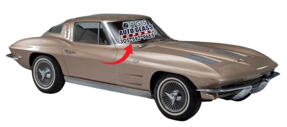 Chevrolet Corvette 1956-1962 cupé de 2 puertas DW00450GTN parabrisas Foto 1 de 1