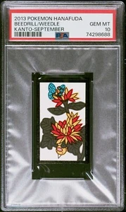 Pokemon Beedrill & Weedle Rare Pokemon Hanafuda Card TCG - PSA 10 Gem Mint - Picture 1 of 1
