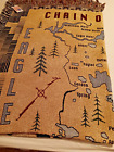 51" x 68" Eagle River Michigan Tapestry Throw blanket map