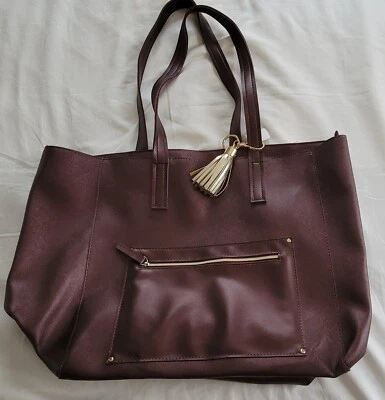 BATH & BODY WORKS Bolso de Mano Grande Black Friday Cartera Bolso de Hombro Borgoña Foto 1 de 4