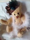 Collier perle chapeau fantaisie Miss Fu Fu Bear LORRAINE 1999 COTTAGE COLLECTION