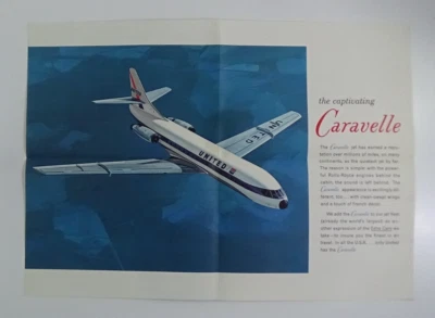 Póster de colección Caravelle Jet - de Francia con colores voladores United #F-15 Foto 1 de 4