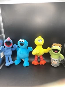 Sesame Street Lot Plush Toys 4 Stuffed Animals Oscar,Big Bird, Grover & Cookie - Picture 1 of 5