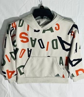 Adidas Regular Fit Pullover Hoodie YOUTH Boys Size 8 Kids Cool Logo - Image 1 of 4