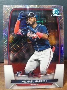 2023 Bowman Michael Harris II #76 Mega Box Mojo Refractor RC Atlanta Braves - Picture 1 of 1