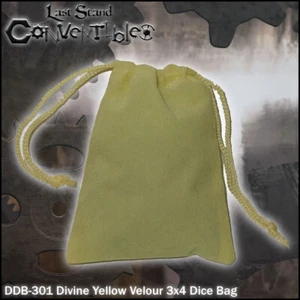 LAST STAND CONVERTIBLES - Divine Yellow Velour 3x4 Dice Bag - Picture 1 of 1