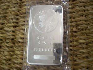 Sunshine Minting 10 oz  .999 Fine Silver Bar / Factory Sealed / SI Mint Mark