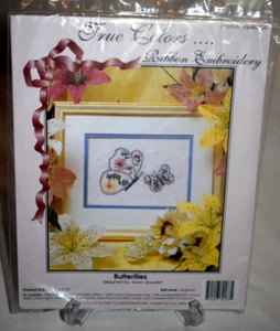 Kit de bordado de cinta True Colors "MARIPOSAS" por Karen Bowdish Nuevo - Imagen 1 de 2