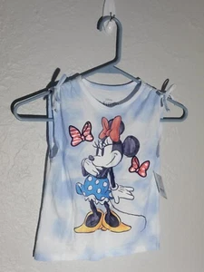 Disney Minnie Mouse Tank Top Juniors Size XS (4/5) Tie Dye T Shirt Gym Tee - Picture 1 of 2