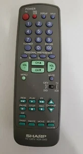 SHARP GA035SB Universal Receiver TV CATV VCR DVD Remote Control TESTED WORKS - Picture 1 of 5