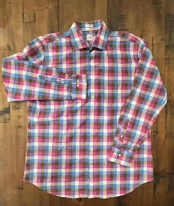 Peter Millar Button Up Shirt Men's Plaid Long Sleeve Casual XL - Picture 1 of 3