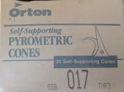 Box Of 25 Orton Self Supporting Pyrometric Cones #017 New - Image 1 of 4