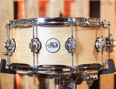 DW 6x14 Design Maple Satin Natural Snare Drum - DDLM0614SSNS - Image 1 of 4