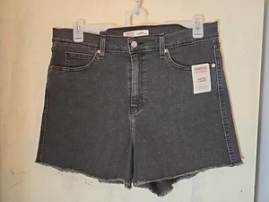 Signature By Levi Strauss Women's 16 W33 Black Wash Heritage High Rise 3" Shorts - Picture 1 of 5