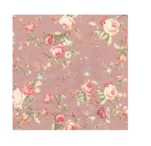 Roses Vintage Pink 100% Cotton Fabric Children Craft - Picture 1 of 1