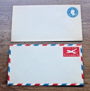 Canal Zone Postage Airmail Envelopes Scarce Unused 4 & 7 Cents - Picture 1 of 4